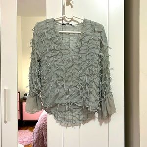 Zara light blue shirt